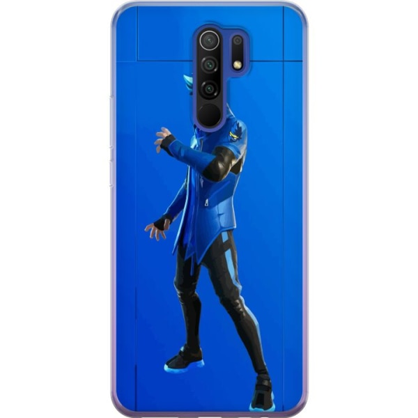Xiaomi Redmi 9 Gennemsigtig cover Fortnite - Ninja Blue