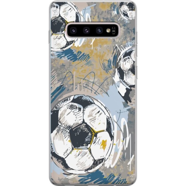 Samsung Galaxy S10+ Gennemsigtig cover Fodbold