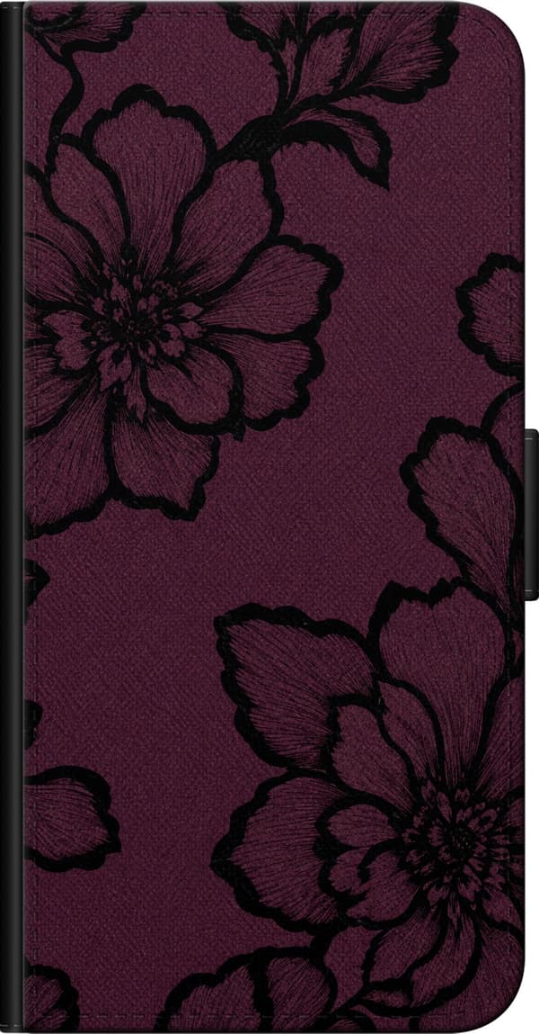 Kompatibel Tegnebogsetui til OnePlus 9 Pro Brombærblomst lilla