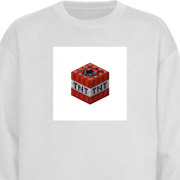 Sweatshirt for Barn | Myk og Klassisk Collegegenser Minecraft TNT hvit one size