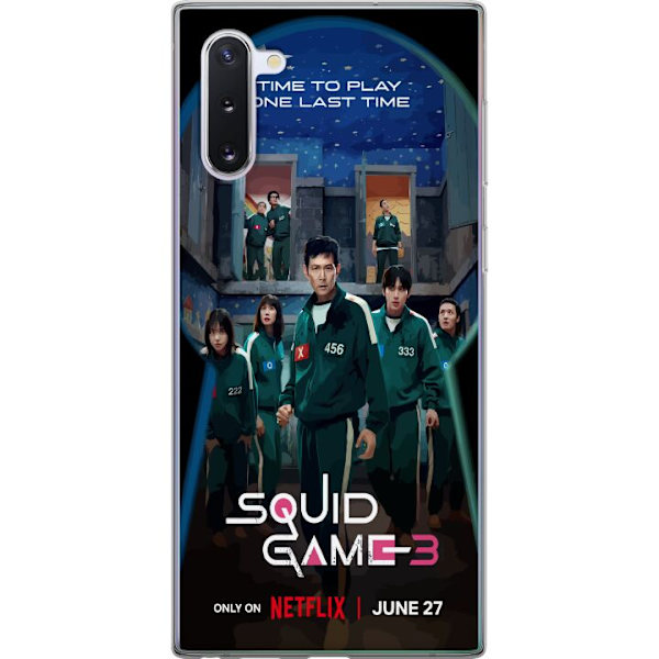 Samsung Galaxy Note10 Läpinäkyvä kuori Squid Game Kausi 3 TV-sarjan hahmot Suositut TV-sarja Motiivit Ikoni Jännitys Draama Aasialainen suunnittel
