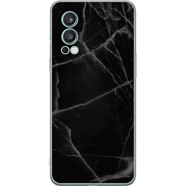 OnePlus Nord 2 5G Genomskinligt Skal Svart marmor