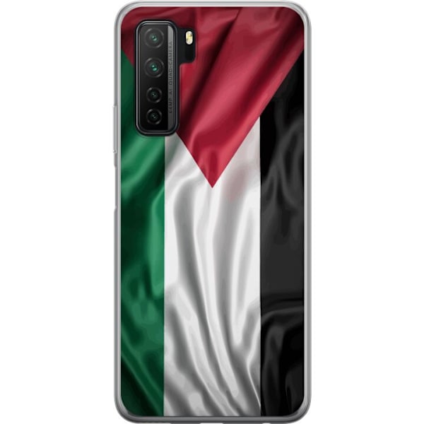 Huawei P40 lite 5G Gennemsigtig cover Palestinaflaget – ikonisk frihedssymbol i rød, sort, hvid og grøn