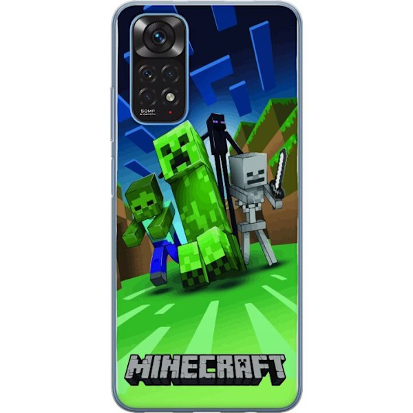 Xiaomi Redmi Note 11 Läpinäkyvä kuori Minecraft Creeper mobilskal i klassisk grön pixelstil