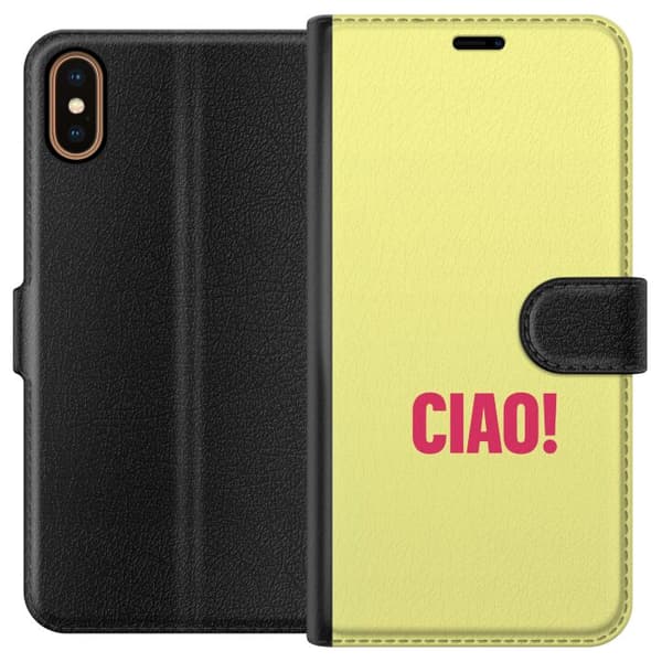 Kompatibel Tegnebogsetui til Apple iPhone XS Rose CIAO gul