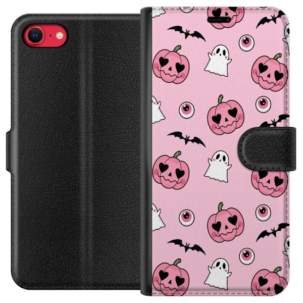 Apple iPhone 16e Lommeboketui Halloween Rosa