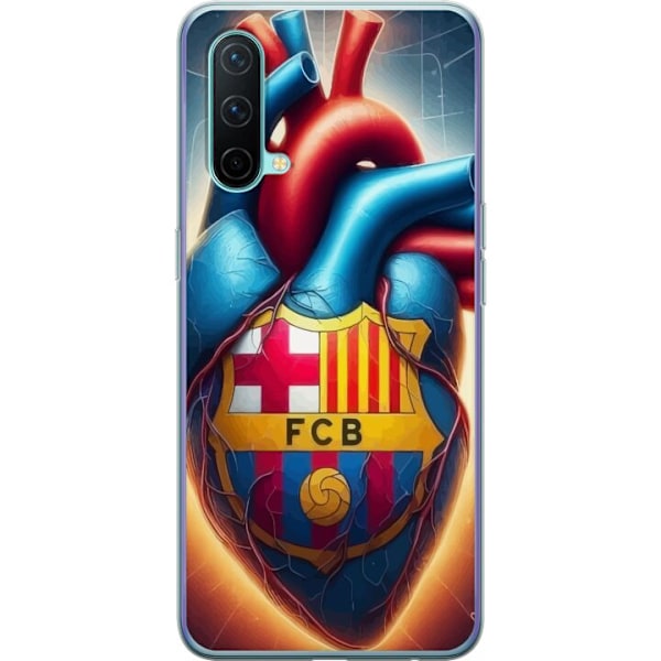 OnePlus Nord CE 5G Läpinäkyvä kuori FCB Sydän