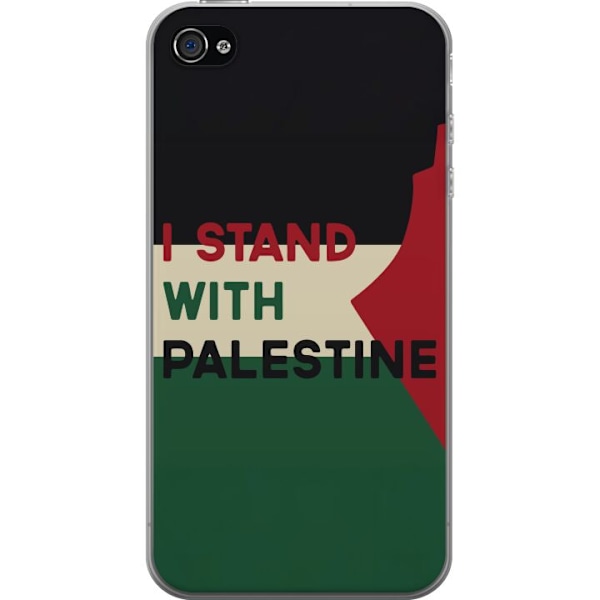 Apple iPhone 4 Läpinäkyvä kuori Pysähdy Palestiinan puoles