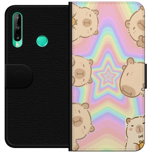 Huawei P40 lite E Tegnebogsetui Kawaii Capybara Galaxy Sød An