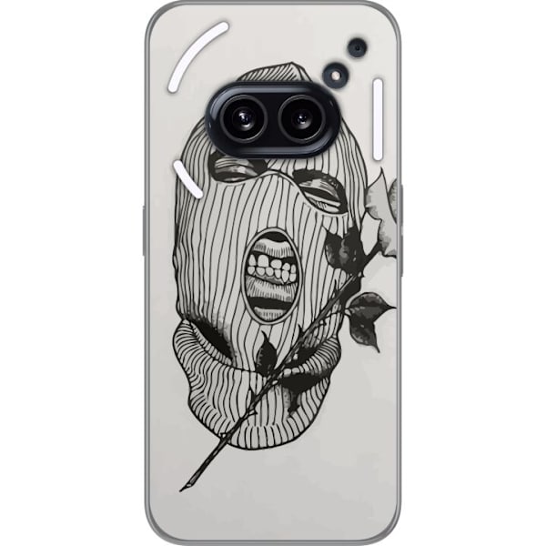 Nothing Phone (2a) Plus Läpinäkyvä kuori Hiihtomaski Ros Katutyö Muotoilu Graafinen Kuvio Jännitys Kaupunkityyli Katutaidetta Naamiaiset Symboli