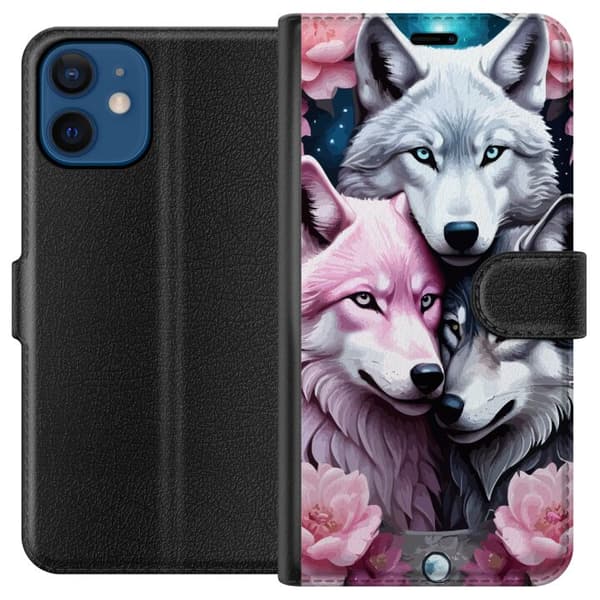 Kompatibelt Plånboksfodral till Apple iPhone 12 mini Vargar