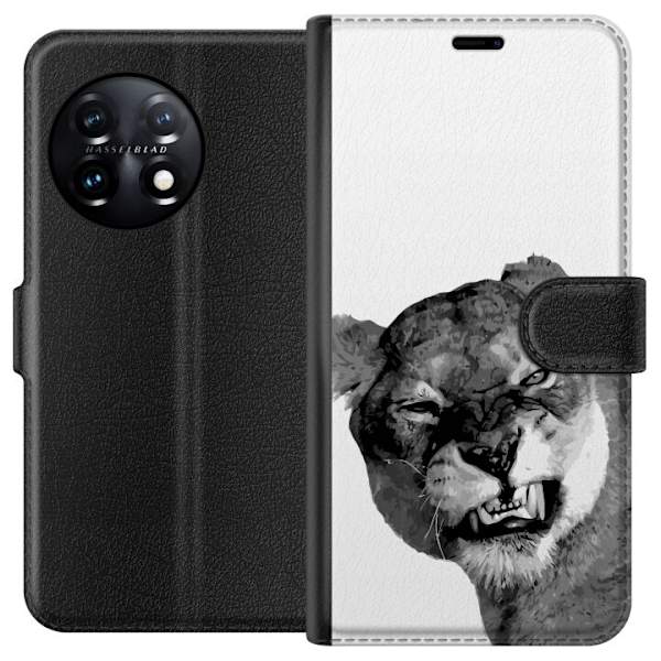 OnePlus 11 Lompakkokotelo Leijona Taiteellinen Eläinaihe Afrikkalainen Tyyli Viidakon Tunnelma Graafinen Suunnittelu Kotikoristeet Eläintema