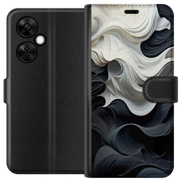 OnePlus Nord CE 3 Lite Tegnebogsetui Silke Sort/Hvid