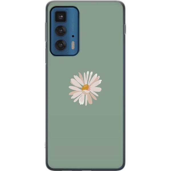 Motorola Edge 20 Pro Läpinäkyvä kuori Vihreä Minimalikukka