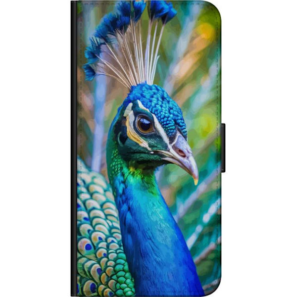 Samsung Galaxy Note20 Lompakkokotelo Pavun Sulat Värikäs Design Lintuaihe Eksoottinen Graafinen Suunnittelu Luonto Ylellinen Koristelu