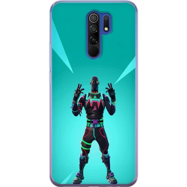 Xiaomi Redmi 9 Läpinäkyvä kuori musta ritari fortnite