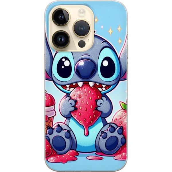 Apple iPhone 15 Pro Genomskinligt Skal Strawberry Stitch