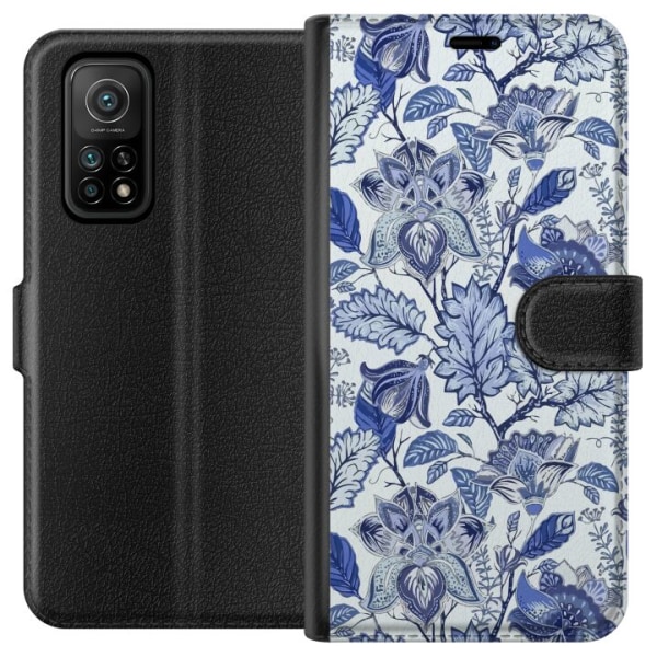 Xiaomi Mi 10T Pro 5G Lommeboketui Blomster Blå...