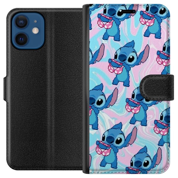 Apple iPhone 12 mini Lompakkokotelo Stitch Retro