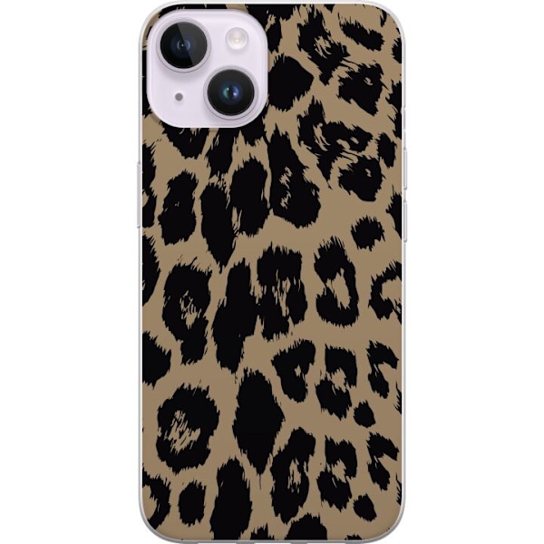 Apple iPhone 15 Läpinäkyvä kuori Leopard