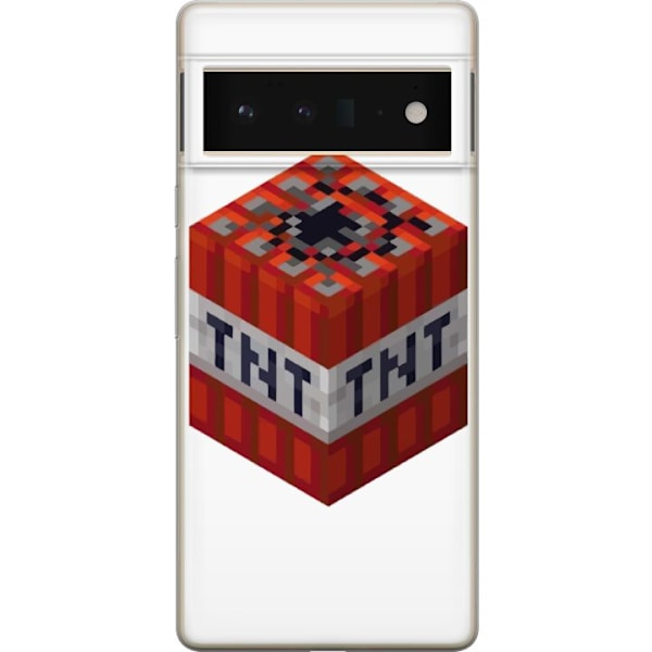 Google Pixel 6 Pro Genomskinligt Skal Minecraft TNT