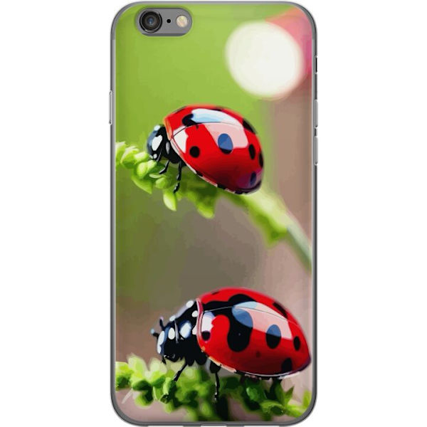 Apple iPhone 6 Läpinäkyvä kuori Leppäkerttu Hyönteinen Onni Symboli Luontoaihe Suosittu Graafinen Motiivi Koristelu Kesäkiertue