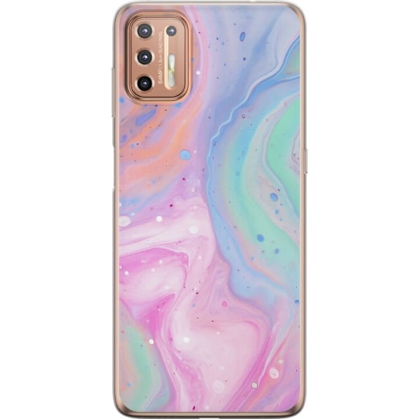 Motorola Moto G9 Plus Läpinäkyvä kuori Pastellimarmori