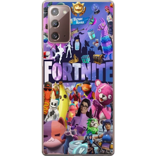 Samsung Galaxy Note20 Läpinäkyvä kuori Fortnite