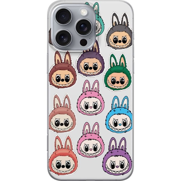 Apple iPhone 16 Pro Max Läpinäkyvä kuori Labubu Macaron Mon