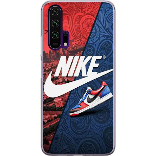 Honor 20 Pro  Läpinäkyvä kuori  Nike Logo Punainen Sininen Lenkkarit Tyyli Urheilu Muoti Suosittu Swoosh Kuviointi Harjoitusvaatteet Graafinen Ikon