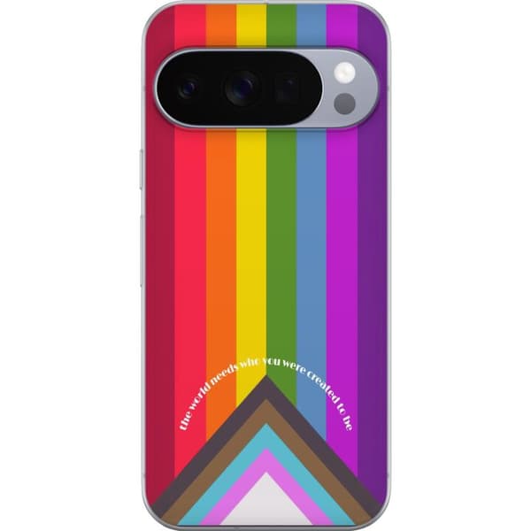 Kompatibelt Mobildeksel til Google Pixel 11 Pro Fargerik Pride-regnbue med inspirerende sitater