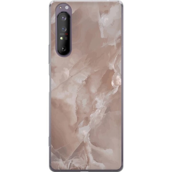 Sony Xperia 1 II Gennemsigtig cover Marmor Lyserød