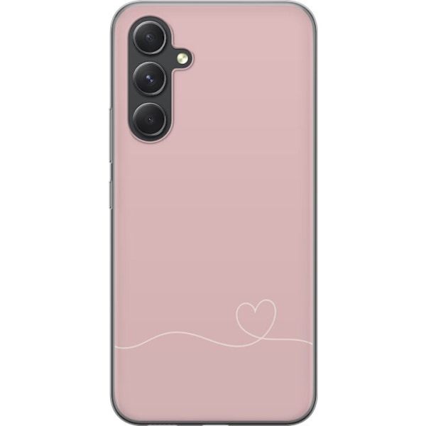 Samsung Galaxy S24 FE Genomskinligt Skal Rosa Hjärna Design