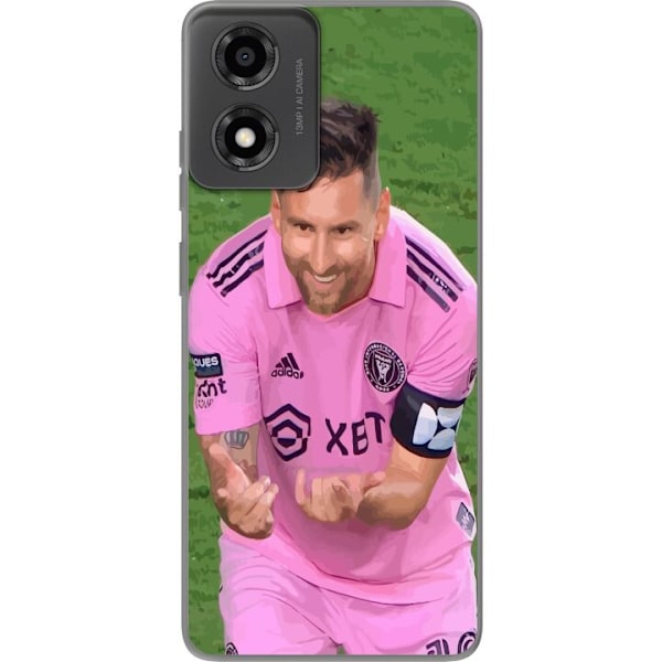 Motorola Moto E14 Gennemsigtig cover Lionel Messi