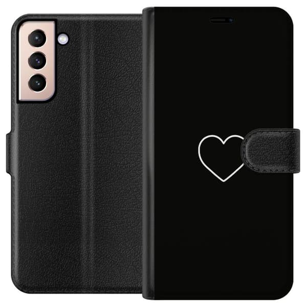 Kompatibel Tegnebogsetui til Samsung Galaxy S21 Hjerte