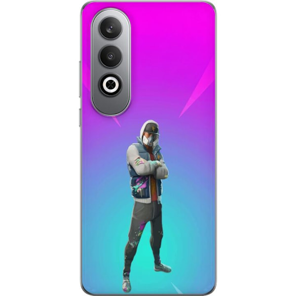 OnePlus Nord CE4 Läpinäkyvä kuori musta ritari fortnite