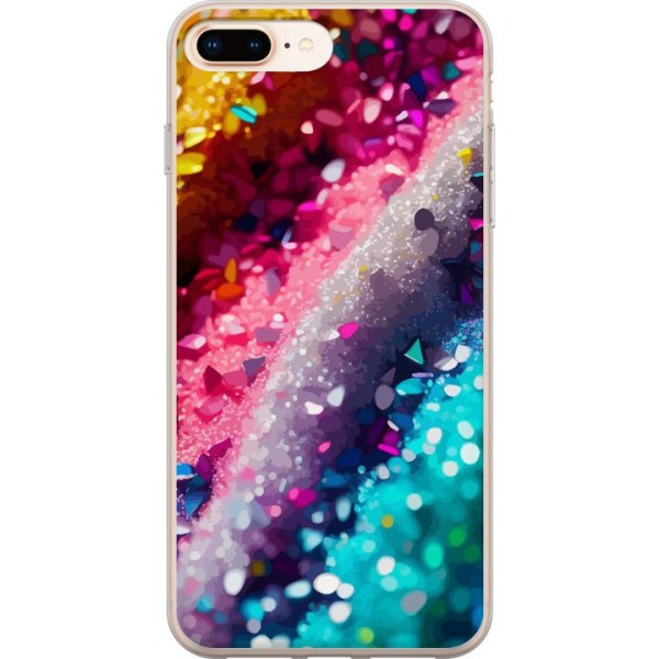 Apple iPhone 8 Plus Gennemsigtig cover Glitter