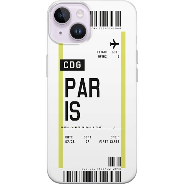 Apple iPhone 15 Gennemsigtig cover Paris