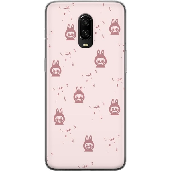 OnePlus 6T Läpinäkyvä kuori Labubu Neon Pop - Neonvärinen pop art hirviö