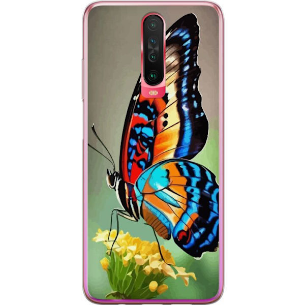 Xiaomi Redmi K30 Genomskinligt Skal Fjäril Natur Sommar Motiv Vingar Färgstark Design Populär Dekor Grafiskt Exotiskt Tema