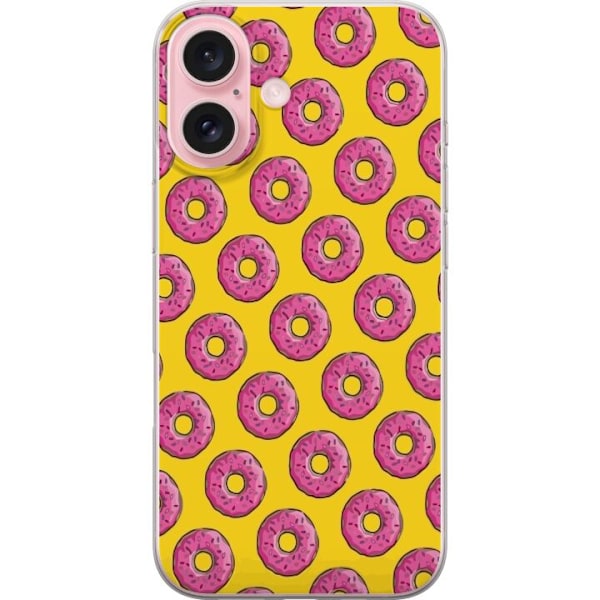 Apple iPhone 16 Gjennomsiktig deksel Simpsons Donut