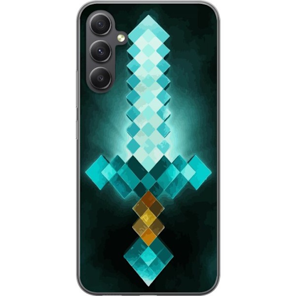 Samsung Galaxy A35 Genomskinligt Skal Minecraft svärd