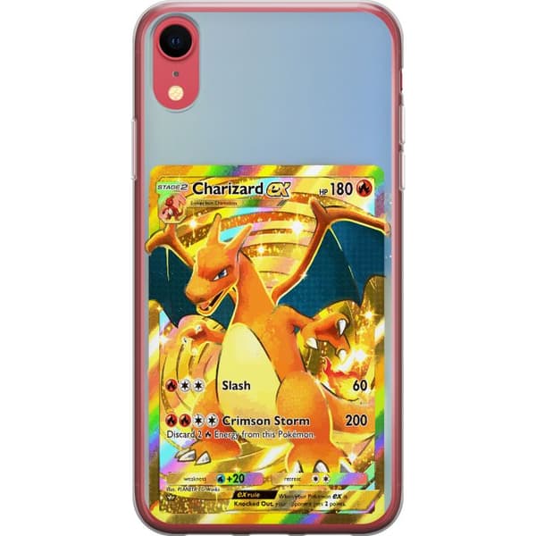 Kompatibelt Mobildeksel til Apple iPhone XR GyllenCharizard EX samlerkort med regnbueeffekter gull