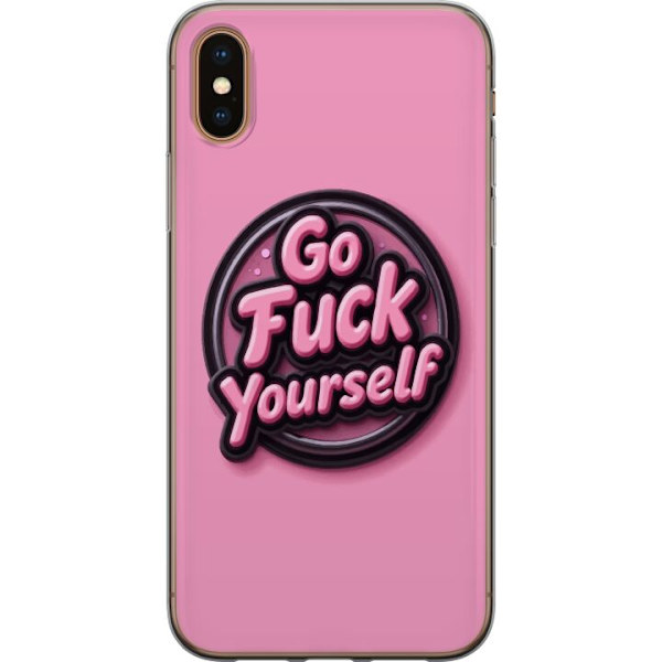 Kompatibelt Mobildeksel til Apple iPhone X Rosa 3D textposter