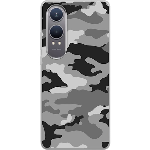 OnePlus Nord CE4 Lite Gennemsigtig cover Militær B/W