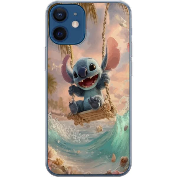 Kompatibel Mobilcover til Apple iPhone 12 mini Disney Stitch blå alien sød figur samlerobjekt