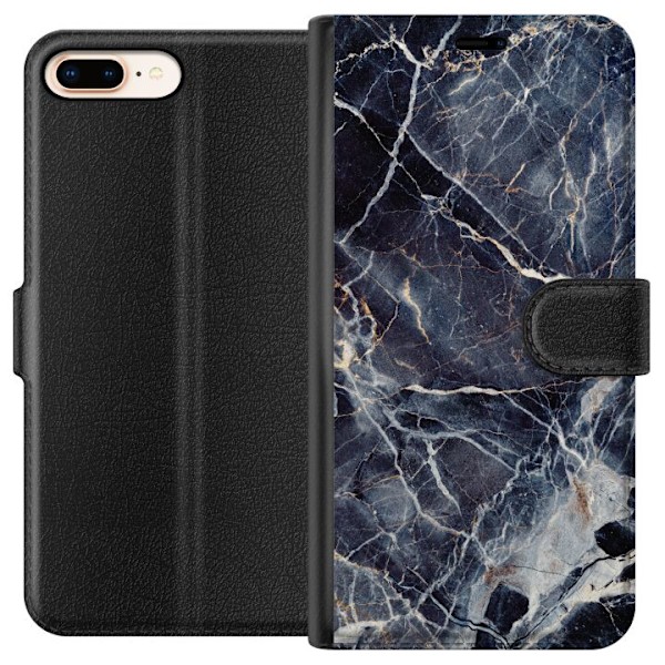 Apple iPhone 8 Plus Tegnebogsetui Marmoreret
