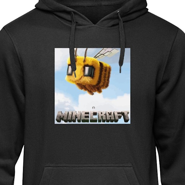 Hoodie för Vuxen | Bekväm Huvtröja A Minecraft Movie svart M