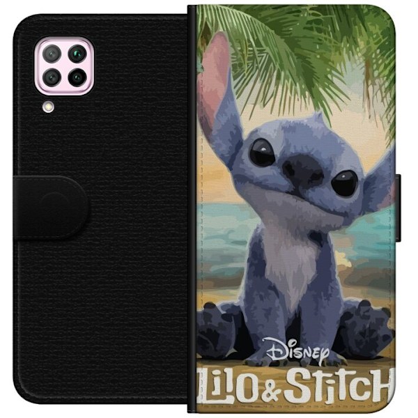 Huawei P40 lite Plånboksfodral Stitch Kärleksfull – Med Hjärtan & Kawaii-känsla