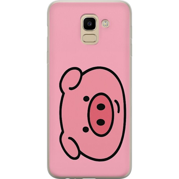 Samsung Galaxy J6 Gennemsigtig cover Kawaii Piggy